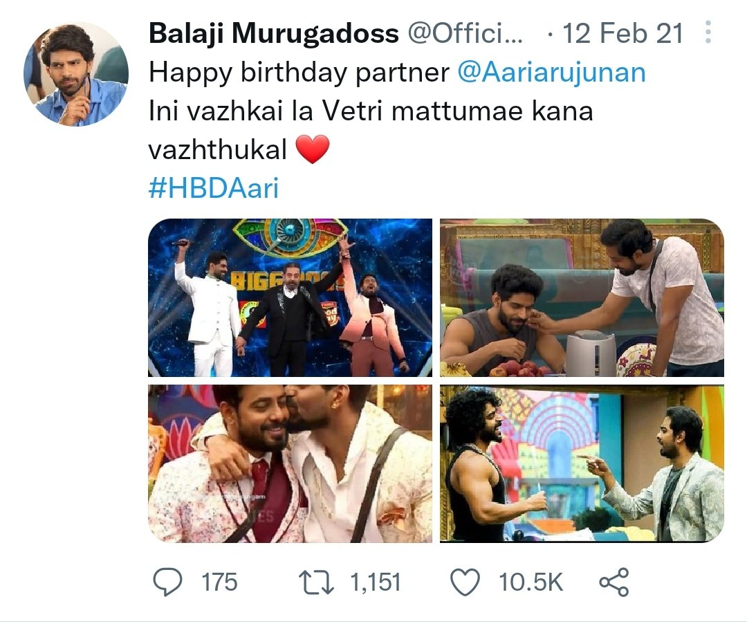 JencyJ4's tweet photo. Likes pathi pesirukalla #Bala voda highest Likes eh #Aari ku bday wish panadhu dhan🤭 adhula paathi kuda avanoda Recent Wining post ku illa😂🤭
#Bbultimate https://t.co/dBkizMrECG