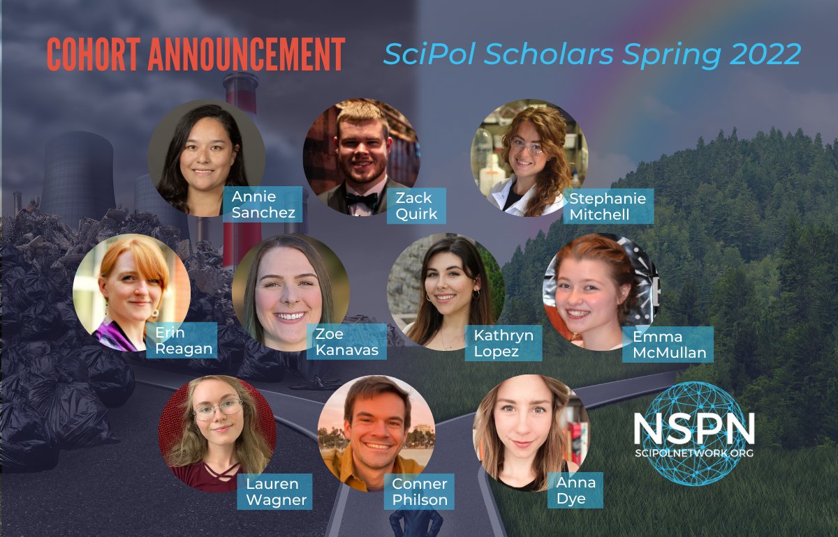 SciPolNetwork's tweet photo. Check out our fourth cohort of #SciPolScholars! Over the next six weeks these 10 #SciPol #ChangeMakers will build their science policy, communication and advocacy skills to advance their careers and advocate for change! 

Read more - https://t.co/m1Fm9fx4q5 https://t.co/Te3z6Sc2LI