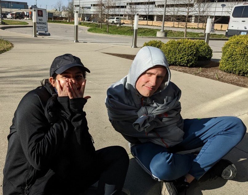 When you find that someone reserved your usual room, the obvious next step is to do therapy didactics outside. Happy Spring everyone!

#Psychiatry #Indianapolis #mentalhealth