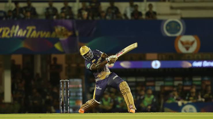 KassimSayyed's tweet photo. Knight with his Sword 
#Russell #KKR #IPL #IPL2022 #SRH #SRK https://t.co/q3IDJAbmti