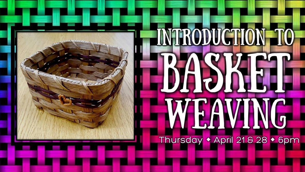 RoyHartLibrary's tweet photo. Thurs., April 21st at 6pm is our Introduction to Basket Weaving class! Give us a call at (716) 735-3281, email us at mdtrpt@nioga.org, or stop in! $10/pp. Please note this class will have a 2nd session on April 28th at 6pm in order to allow time to finish the projects. https://t.co/IkTdVNn3y3
