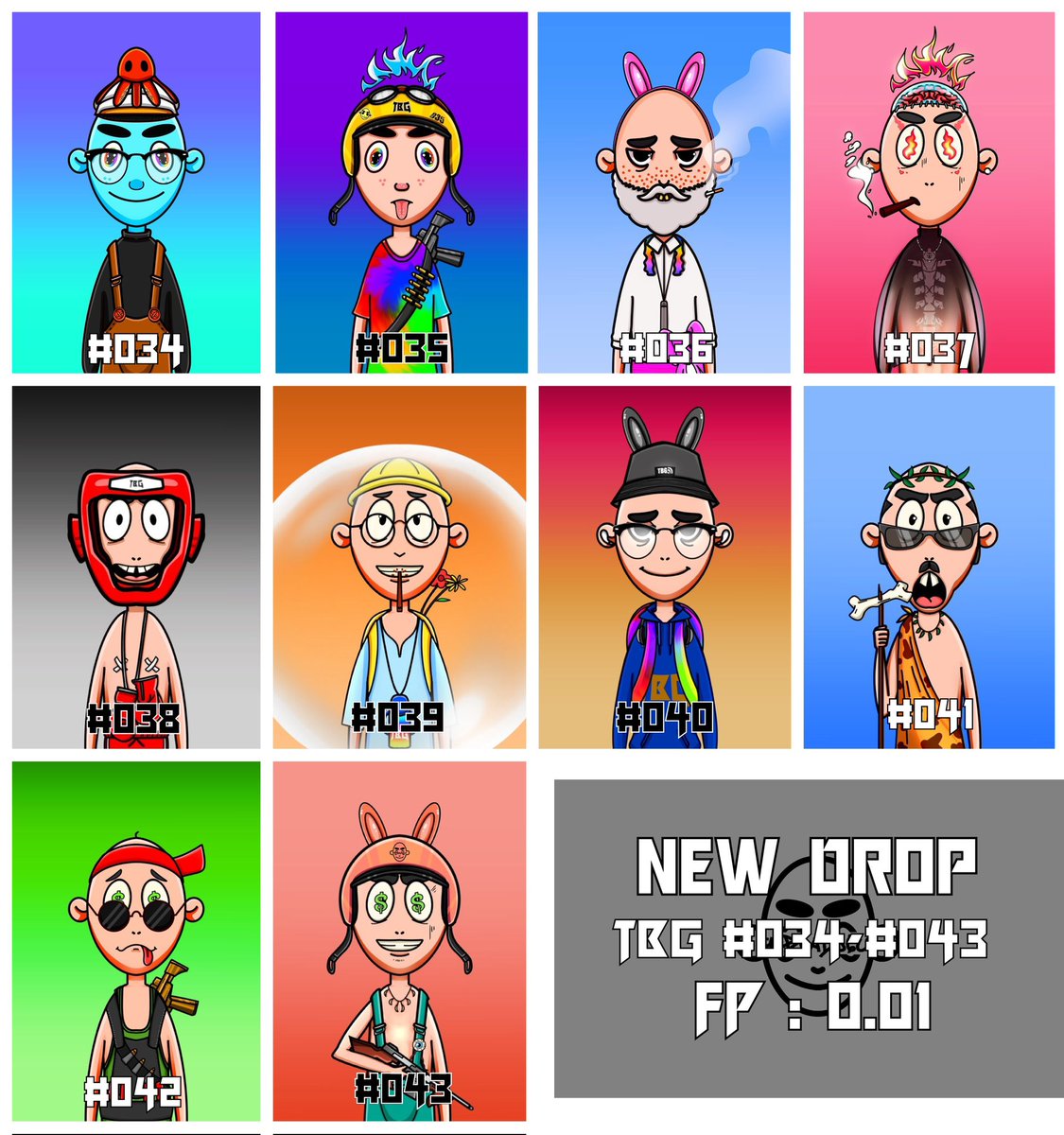 🚨 NEW DROP 🚨

TBG #034-#043 is now available to grab!

Fp : 0.01BNB

app.pentas.io/user/0x4f6db39…

Do help us by rt or like. Thank you 🙏🏻 

#NFT #PentasianSupportPentasian #Pentas #nftmalaysia #newdrop