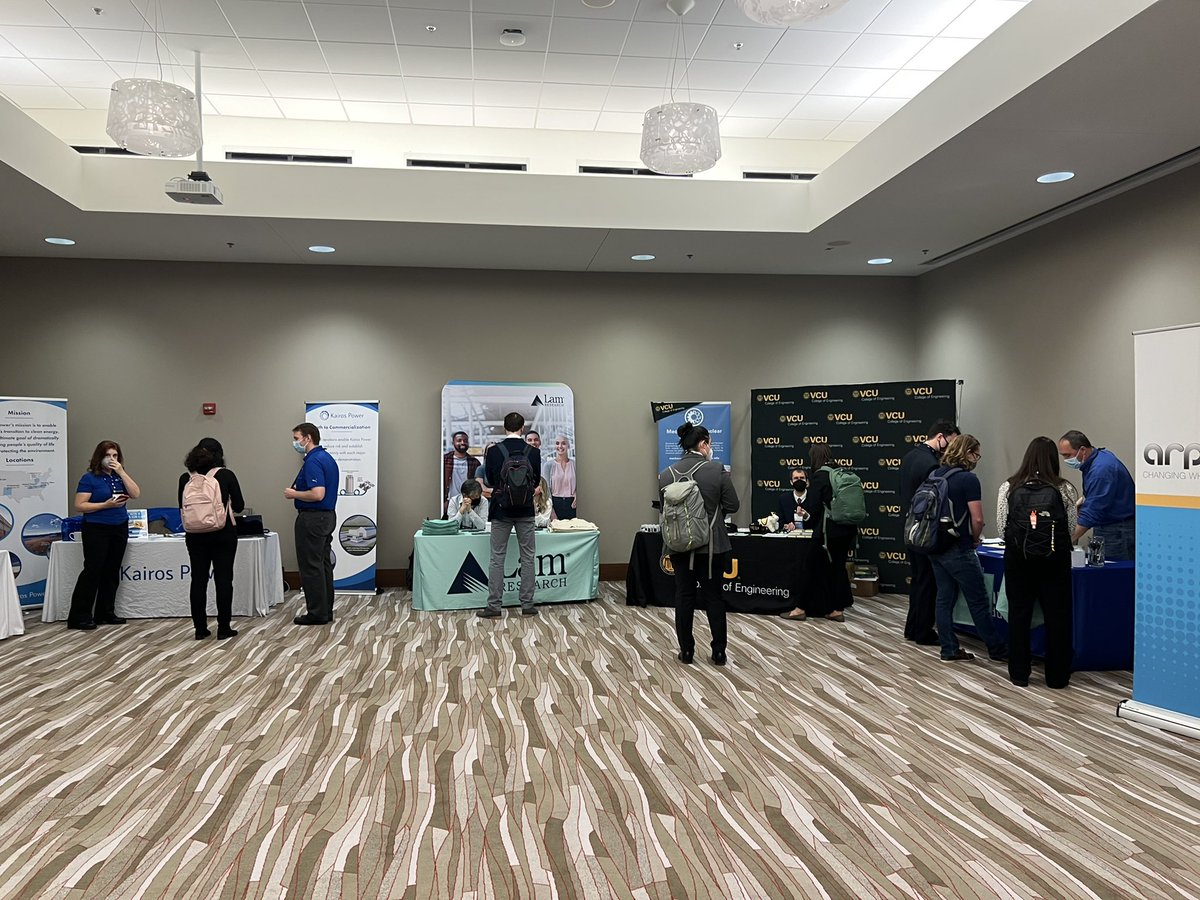 ANS_Illinois's tweet photo. The #ANS22SC career fair is under way! Thanks to all of our awesome sponsors and exhibitors, it’s one of the largest nuclear career fairs around https://t.co/UjgdV88y9z