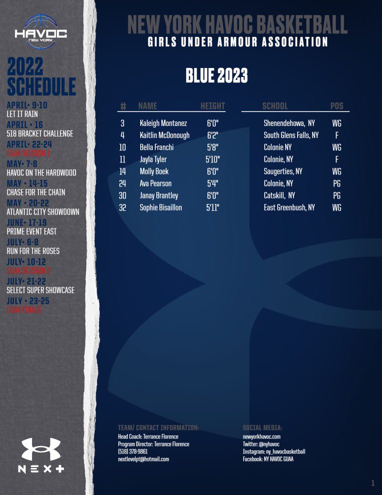 Introducing our 2023 Blue GUAA team! Headed to Alabama next weekend for first Under Armour session. #bluebloods 💙