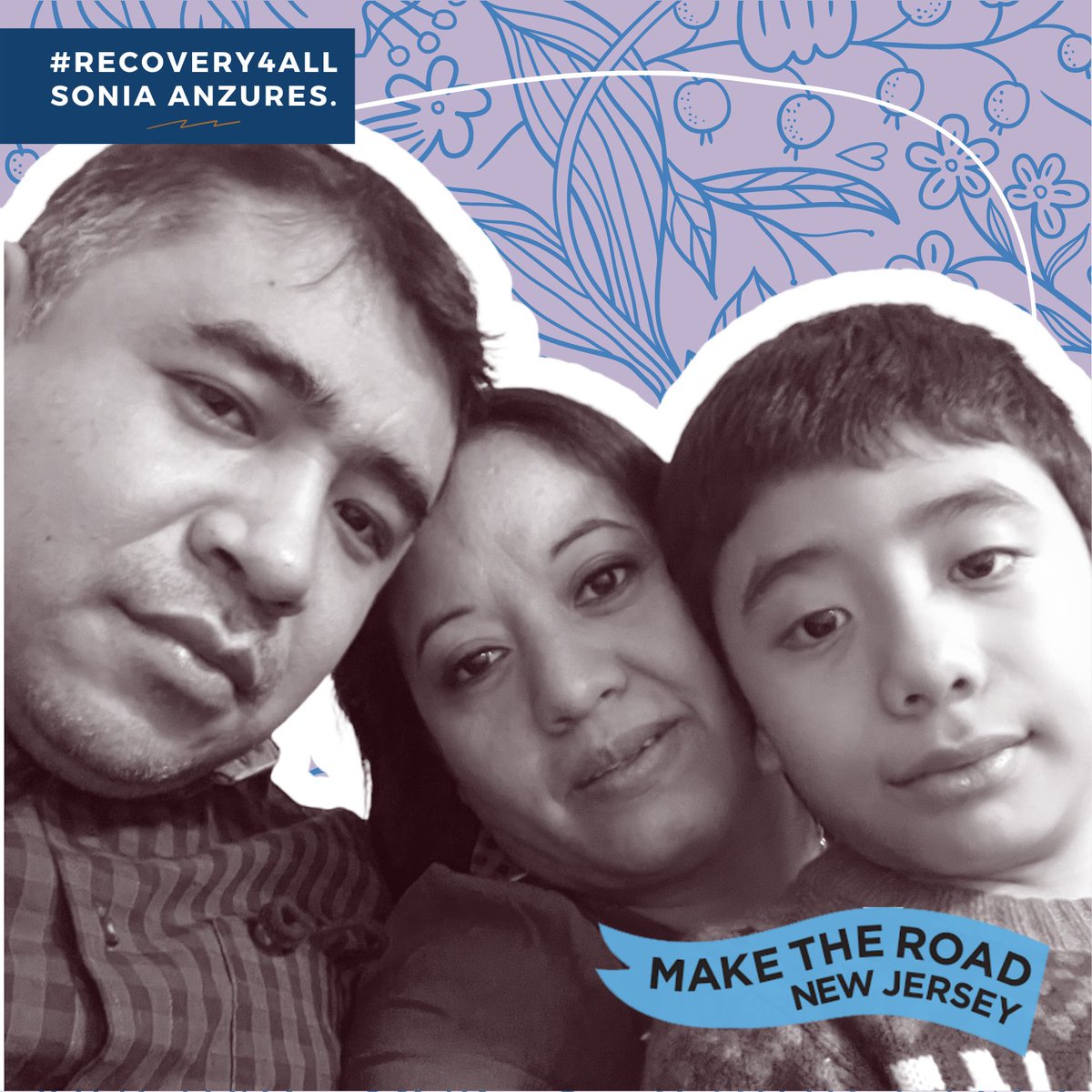 MaketheRoadNJ's tweet photo. Sonia and her family struggled during the pandemic when they lost their jobs. She is one of the lucky families that received aid from #ExcludedNJ. 100s are still waiting for aid.

Join her demand: $1 Billion for #ExcludedNJ &amp; permanent safety net aid for excluded workers. https://t.co/YsqaCV0zuB