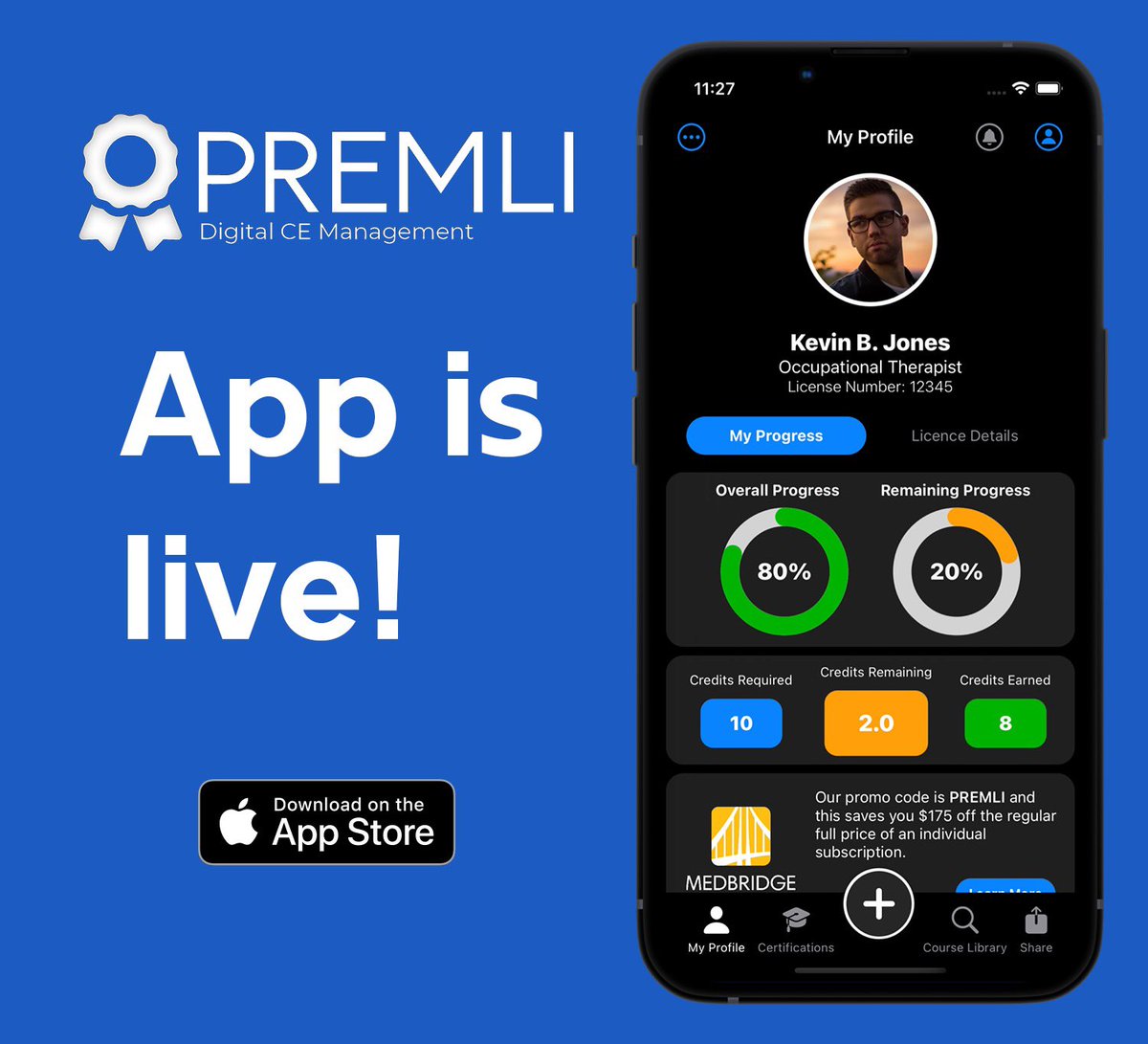 dabrInteractive's tweet photo. Downloaded @premliapp from the App Store. A CE management tool for rehab professionals. #cemanagement #ceus #pdus #premli https://t.co/el0mugtNf8