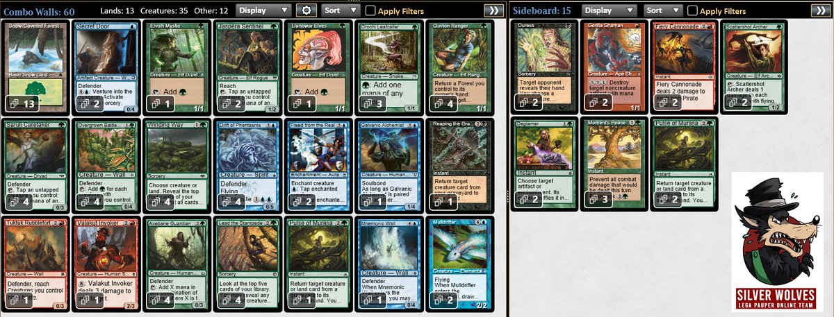 Back to "classic" Walls Combo. Got the 7th trophy of the season! Beat, in order, MonoU Faes, Burn, BR Madness Burn, Boros Synth x2