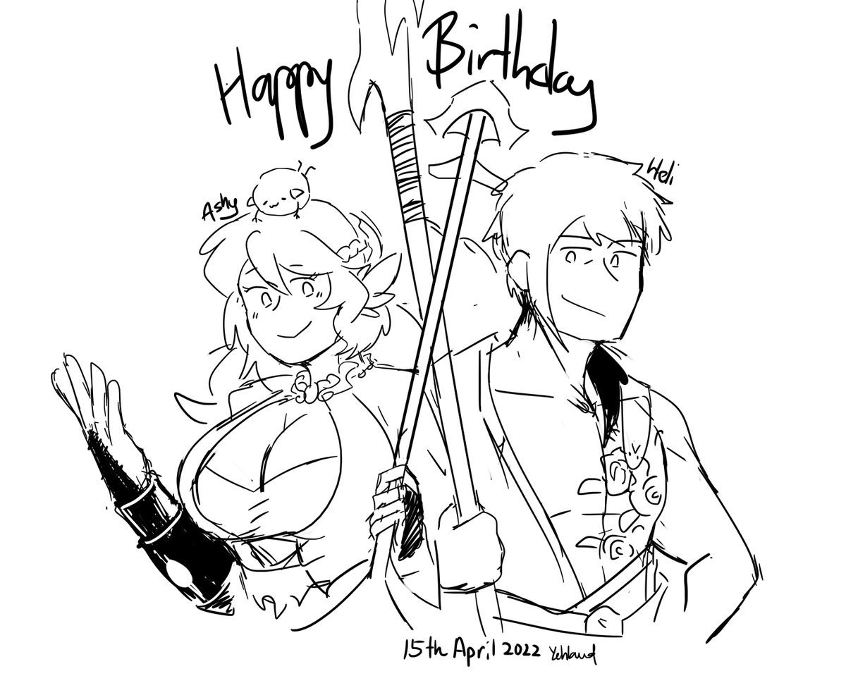 Doodles for this week's birthday babies 