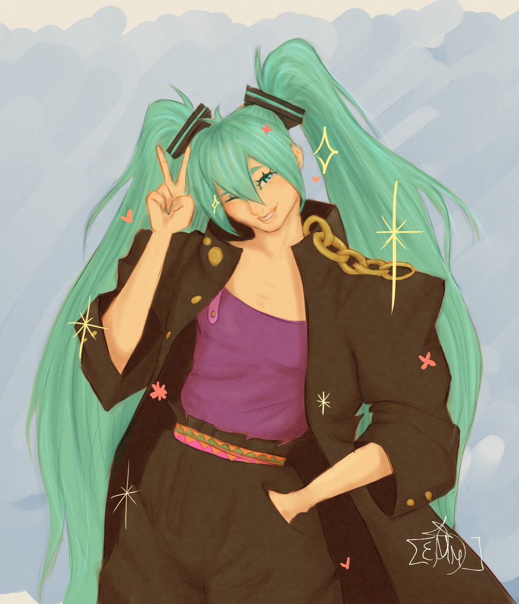 TheGhoulDraws's tweet photo. Its finished ;;
#jjba #jotarokujo #hatsunemiku #vocaloid #fanart https://t.co/E4omZfwdIz