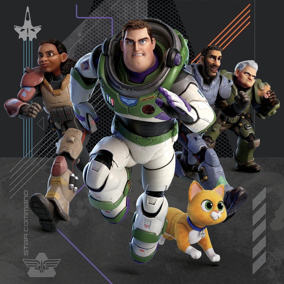 Buzz Lightyear, Izzy Hawthorne, Mo Morrison, Darby Steel e Sox em nova imagem promocional de ‘Lightyear’, da Pixar.

O filme estreia dia 16 de junho nos cinemas. 🚀