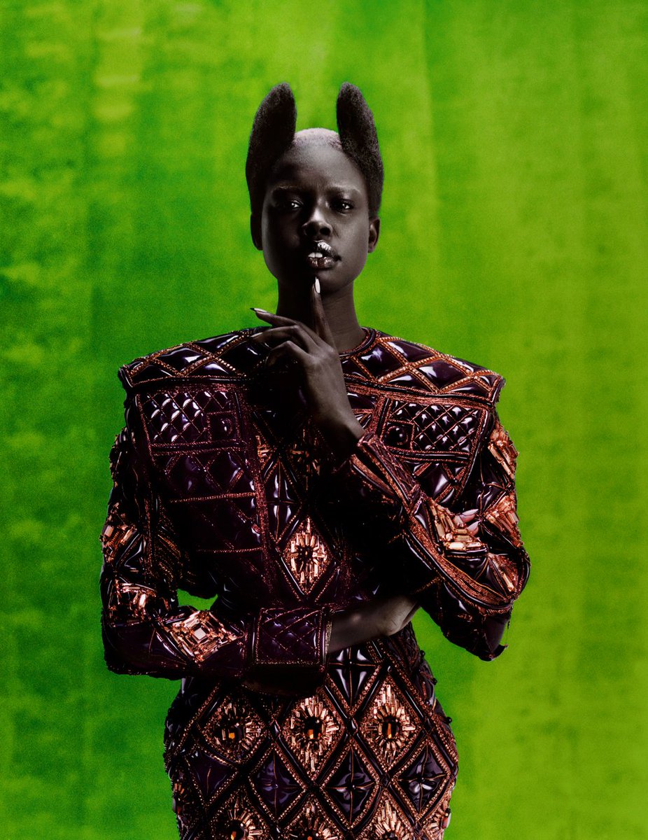 Balmain's tweet photo. Saluting past, present, and future: the #BALMAINSS22 heritage capsule as captured for @10magazine_ #OR10 https://t.co/UJZuQx2TT6