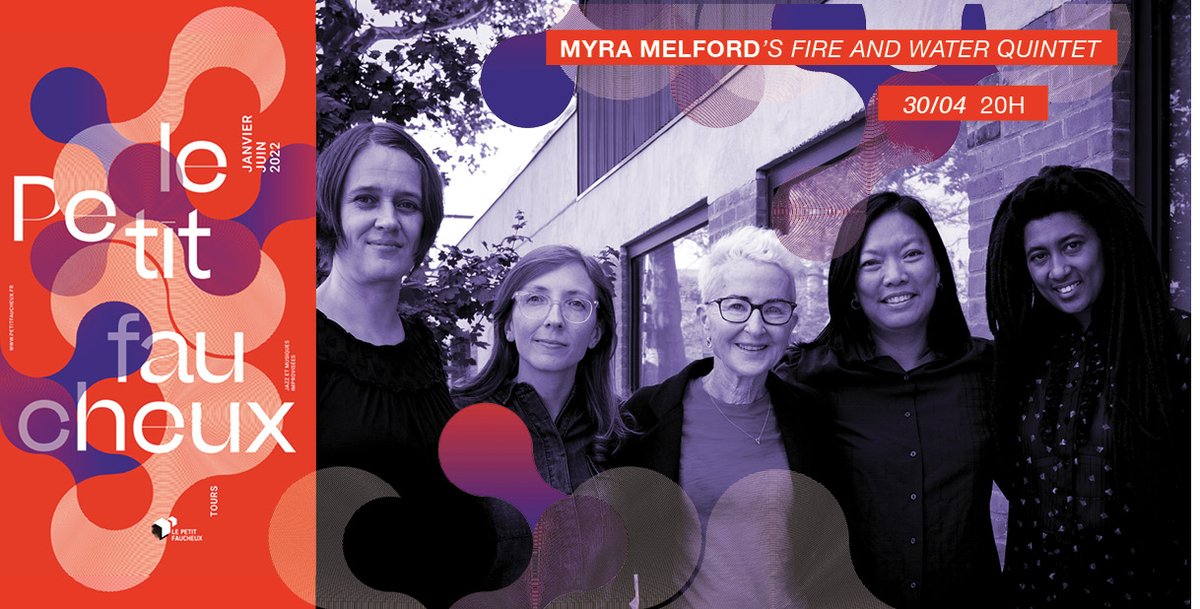 📢Le Petit Faucheux présente Myra Melford Fire + Water Quintet on 🗓️ 30 avril avec Ingrid Laubrock 🎷, Mary Halvorson 🎸, Tomeka Reid 🎻 et Susie Ibarra 🥁 #jazz #avantgarde <a href="/cellisita/">Tomeka Reid</a> @susieibarra #europetour 🎟️ bit.ly/3vFlV4D