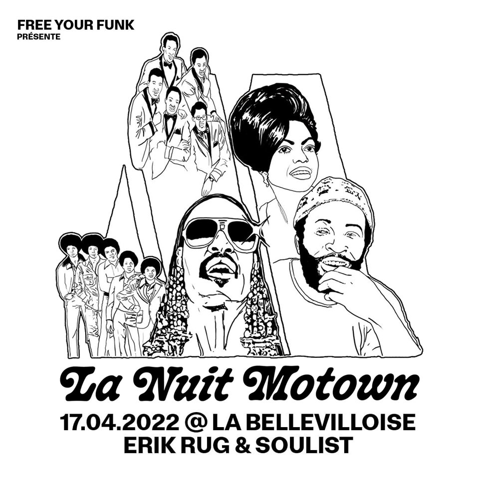 Gardez de l'énergie pour dimanche soir (veille de jour férié) car la @labellevilloise va sonner #Motown avec <a href="/soulistdj/">SOULIST</a> &amp; Erik Rug. Tout cela grâce à <a href="/FreeYourFunk/">Free Your Funk</a> --> bit.ly/laNuitMOTOWN
