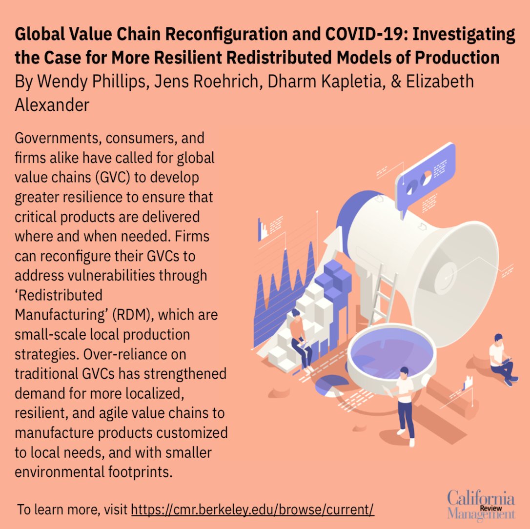 After #COVID, #Governments, #consumers, and firms alike have called for greater #GlobalValueChain resilience to ensure critical products are delivered efficiently. @UWEBusinessSch Prof. Wendy Phillips proposes actionable steps in CMR journals.sagepub.com/doi/10.1177/00…