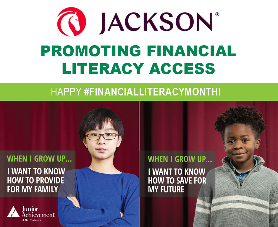 JAMidMichigan's tweet photo. A survey by JA reveals that 48% of teens say costs are their biggest concern about pursuing college. Financial literacy education is one way to help teens make informed choices about higher ed.

Thank you, @JacksonNational for being the Financial Literacy Month sponsor! https://t.co/0uuVye227h