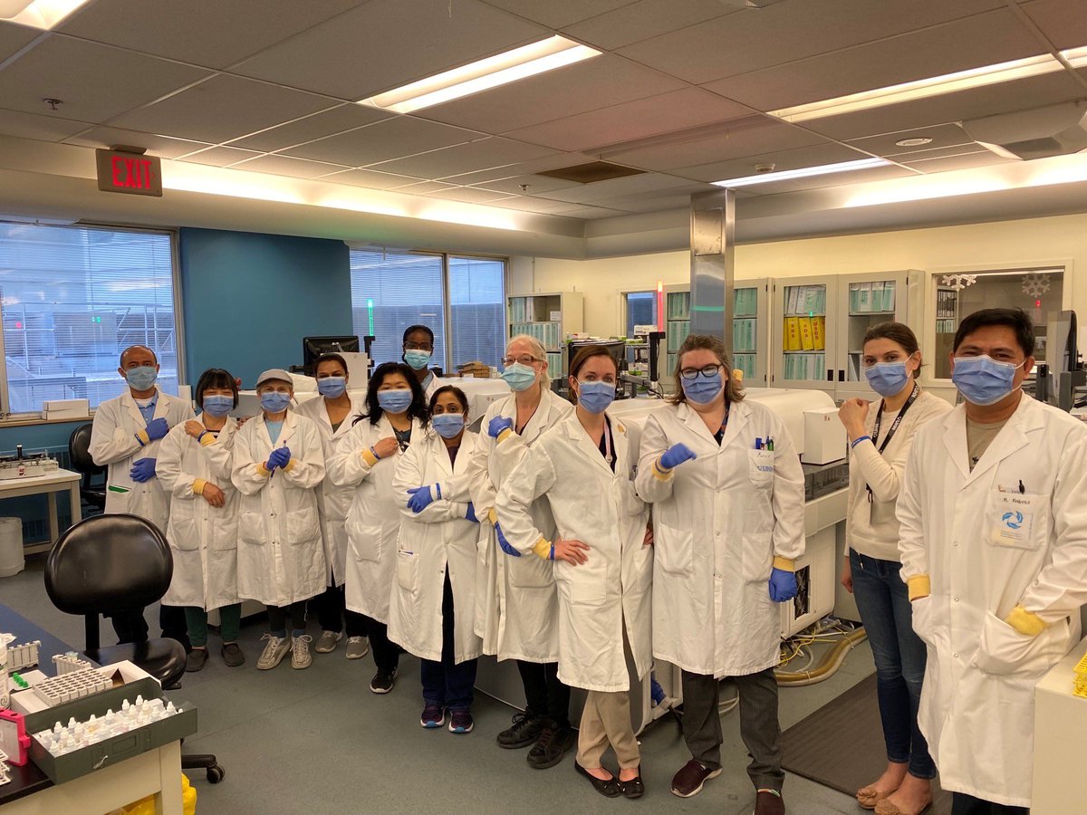 ccabruce's tweet photo. As we wind down #LabWeek ‘22 the high volume core & flow team @UHN_Labs are smiling and sporting their #LabISEssential swag. So proud to serve along side this team 24x7. #TeamLMP produces >27M results a year - this group leads that crusade! https://t.co/nGXHyPM2AX
