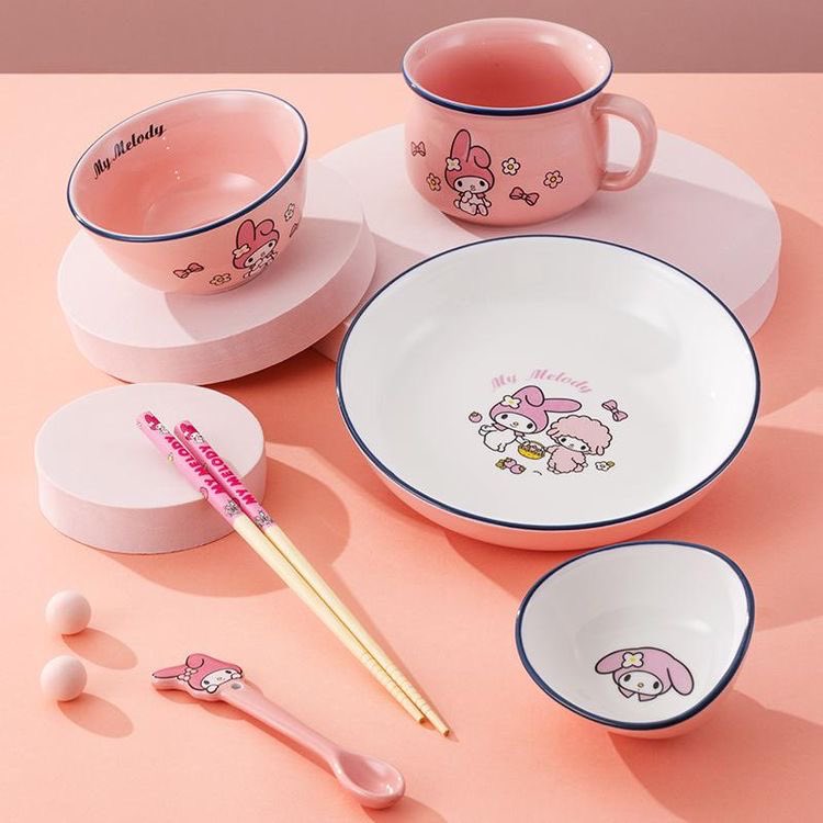 sanriodaily's tweet photo. my melody cups and bowls 💫 https://t.co/vXHt2ntE1U