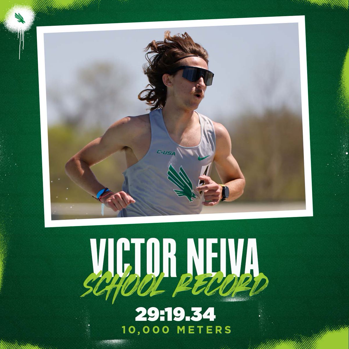 ᴀʟᴏɴᴇ ᴀᴛ ᴛʜᴇ ᴛᴏᴘ.

Congratulations to Victor Neiva on setting the 10K school record!

#GMG 🟢🦅