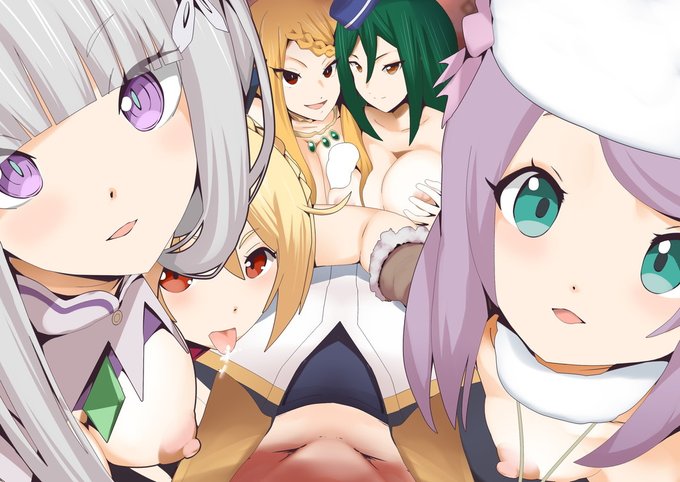[R-18] pixivリクエスト リゼロ王選候補ハーレム #エミリア(リゼロ) #アナスタシア・ホーシン #プリシラ・バーリエル #フェルト(リゼロ) #クルシュ・カルステン #Re:ゼロから始める異世界生活 #ハーレム https://t.co/iHj6EDQB6g 