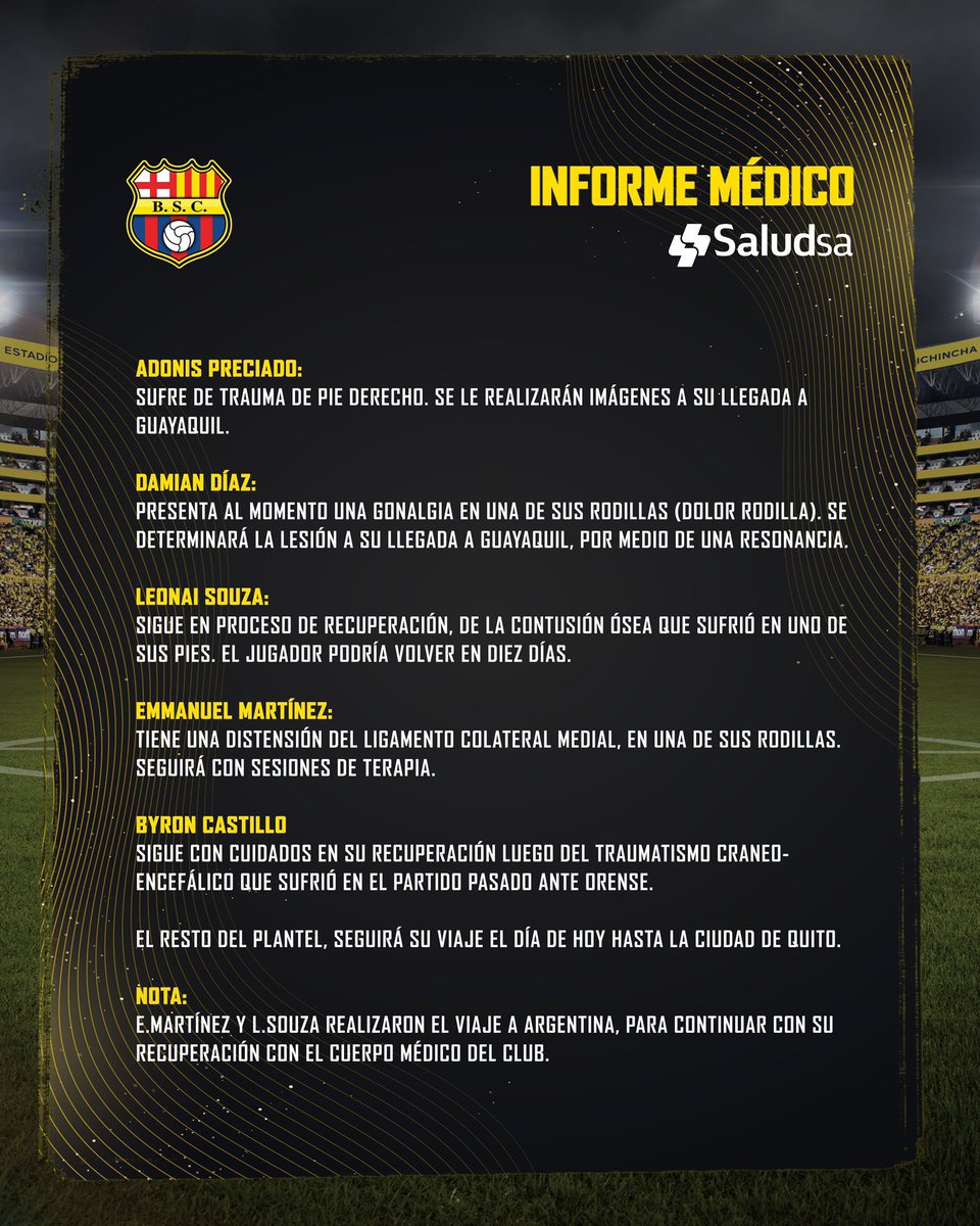 Insisto que lo único positivo de la derrota de #BarcelonaSC es que podrán poner los pies sobre la tierra(incluye a Célico) y darse cuenta que hay muchas cosas todavía por mejorar. Pero el árbitraje vergonzoso ya lo perjudicó en todo sentido, #BSC llega hecho un hospital vs #LDUQ