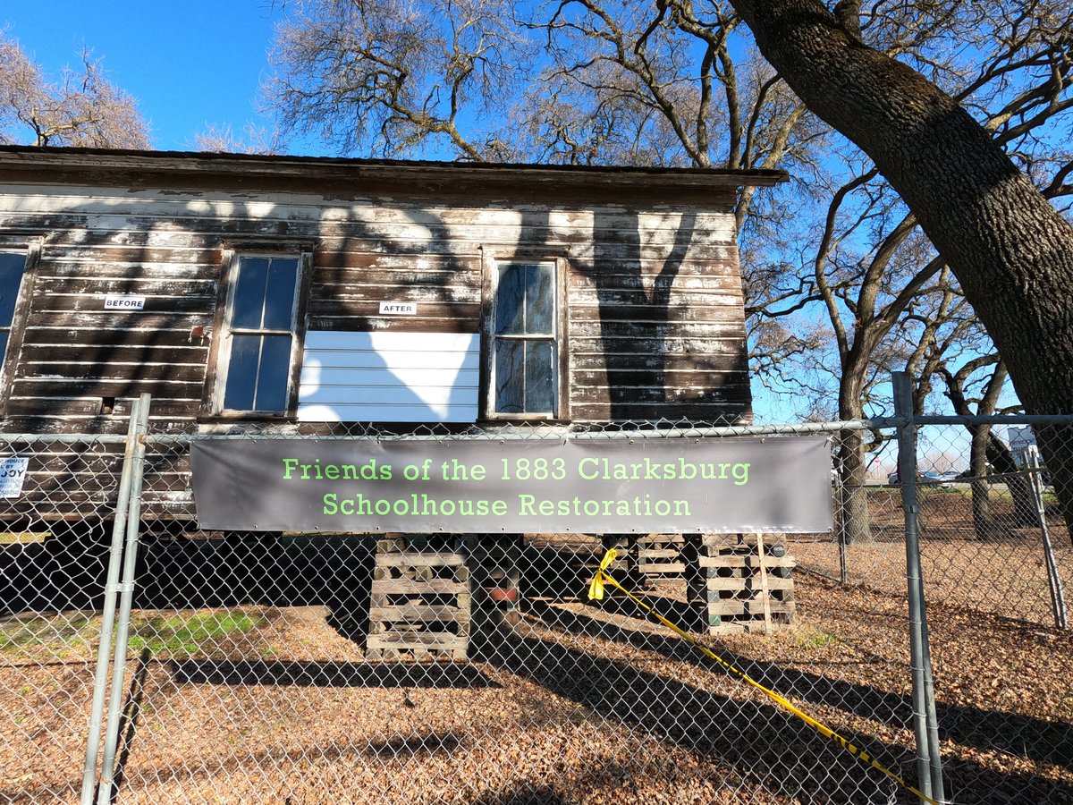CA_DPC's tweet photo. We can't wait to see what the future holds for the 1883 Schoolhouse. Visit the new website https://t.co/dLZepYCTJo, and next time you drive through Clarksburg stop and take a look!

#DiscoverDeltaHeritage https://t.co/XFCeByKxE1