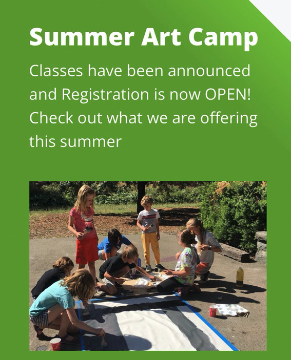 HCA's Summer Art Camp 2022 offers your child a safe, fun, and creative experience. Each camp is led by a teaching artist who works with campers ages 3-17, to explore and develop new art projects and artistic skills! Learn more at   healdsburgcenterforthearts.org/summer-camp/