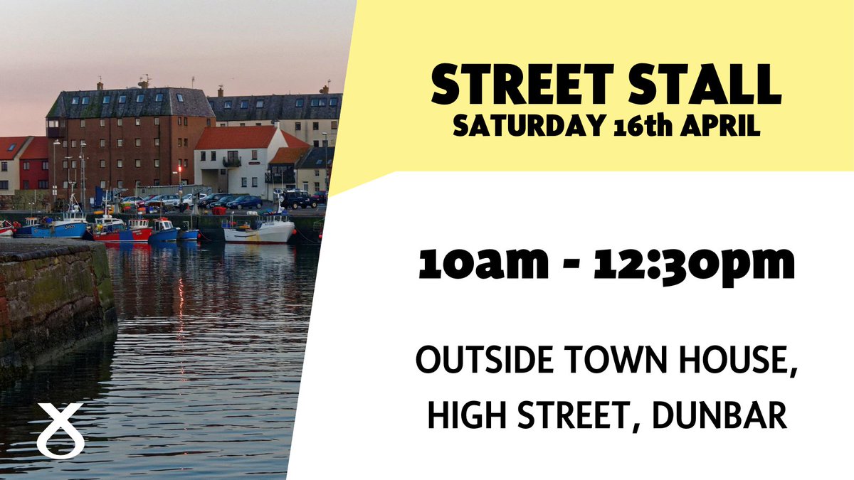 EastLothianSNP's tweet photo. We'll be in Prestonpans and Dunbar tomorrow!

If you want to help, do come along! Or if you have any questions, Lyn Jardine, our candidate for Dunbar and East Linton, as well as our candidates for PSG, Janis Wilson &amp; Cllr Neil Gilbert, will be around to help #Council22 #ActiveSNP https://t.co/xK5LrAV4z8