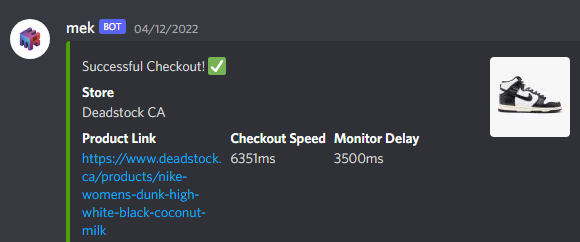 Spectrique's tweet image. Recent success
Bots: @MEKRobotics @wrathsoftware 
Proxies: @ProxyHeavenio @LEMONPROXY2020 
Group: @TheNorthCop
