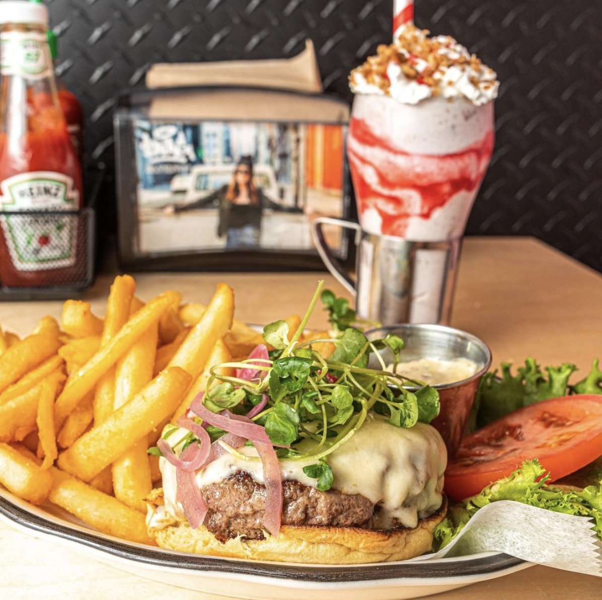 Spring specials have arrived at <a href="/blacktapnyc/">Black Tap Craft Burgers & Beer</a>! Enjoy the Lamb Burger and Strawberry Rhubarb Classic Shake along with the warmer weather! #BlackTapThat