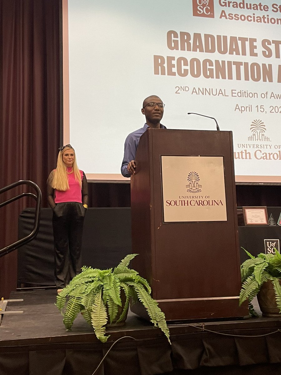 Edwardsac's tweet image. Celebrating the leadership and achievement of graduate students today at the @uofscgsa awards program! @UofSClife