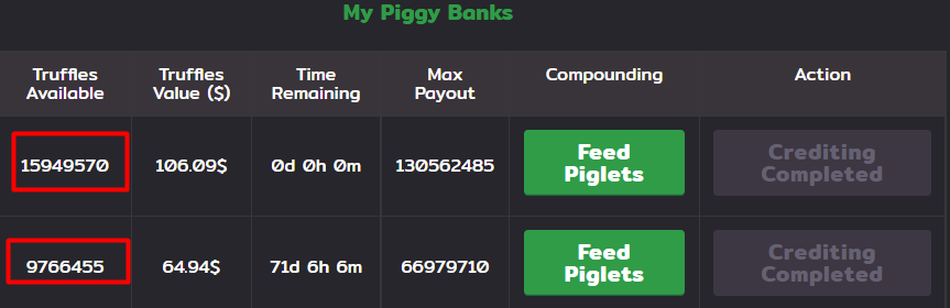 Chartu10's tweet photo. @DRIPcommunity Question for Forex:
What will happen to all the Truffles we have been accumulating in the Piggy Bank? 
I submitted the LP when the crediting system was active, but I understand there is no point in compounding at this point because a snapshot was taken. https://t.co/OyOPR3yAwn