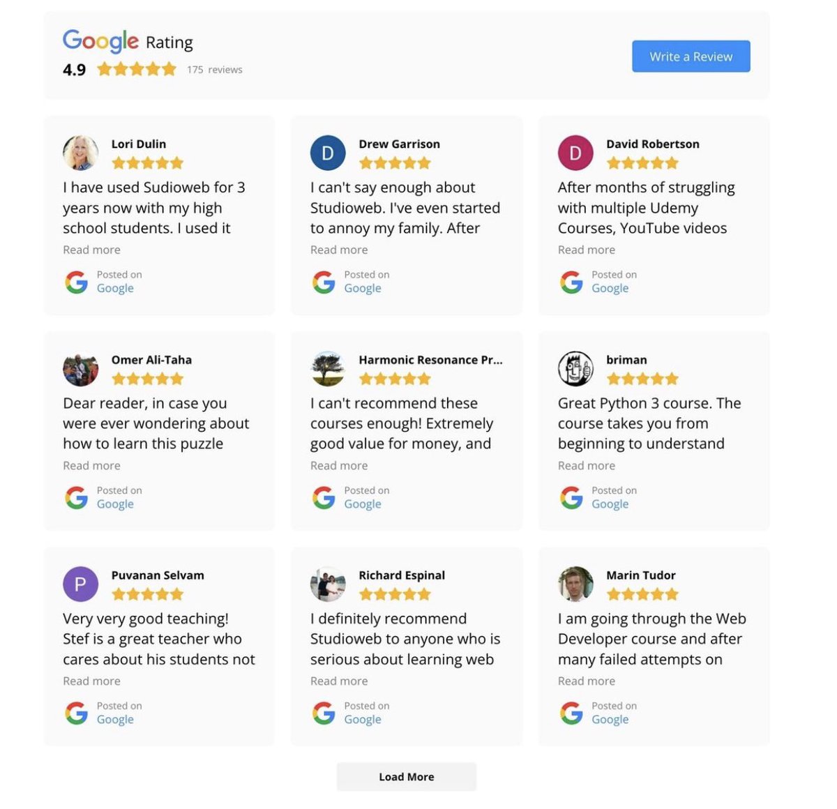 StudioWebEdu's tweet image. StudioWeb gets high marks from both students and teachers. #codecourses #teachcode #teachwebdesign 👇