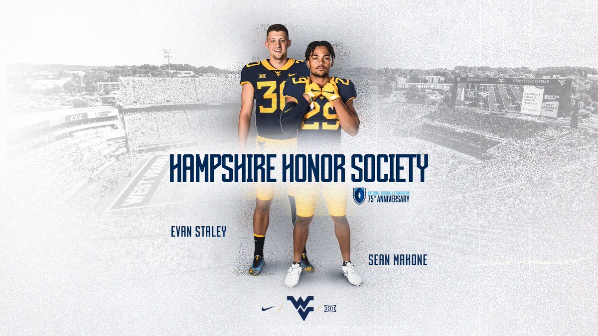 WVUfootball's tweet photo. 2022 @NFFNetwork Hampshire Honor Society Selections

👏 @EvanScott_1 @Sean32Mahone 👏

📰: https://t.co/AAeADVWiEo https://t.co/5lYCt2ZZvc
