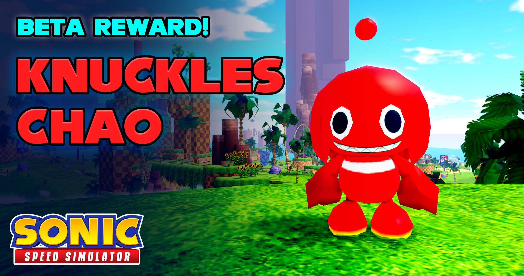 Sonic the Hedgehog on X: Sonic's officially in @Roblox in Sonic Speed  Simulator, and all paid beta players can grab this exclusive Knuckles Chao!  Paid beta ends at 7AM PST on Saturday!