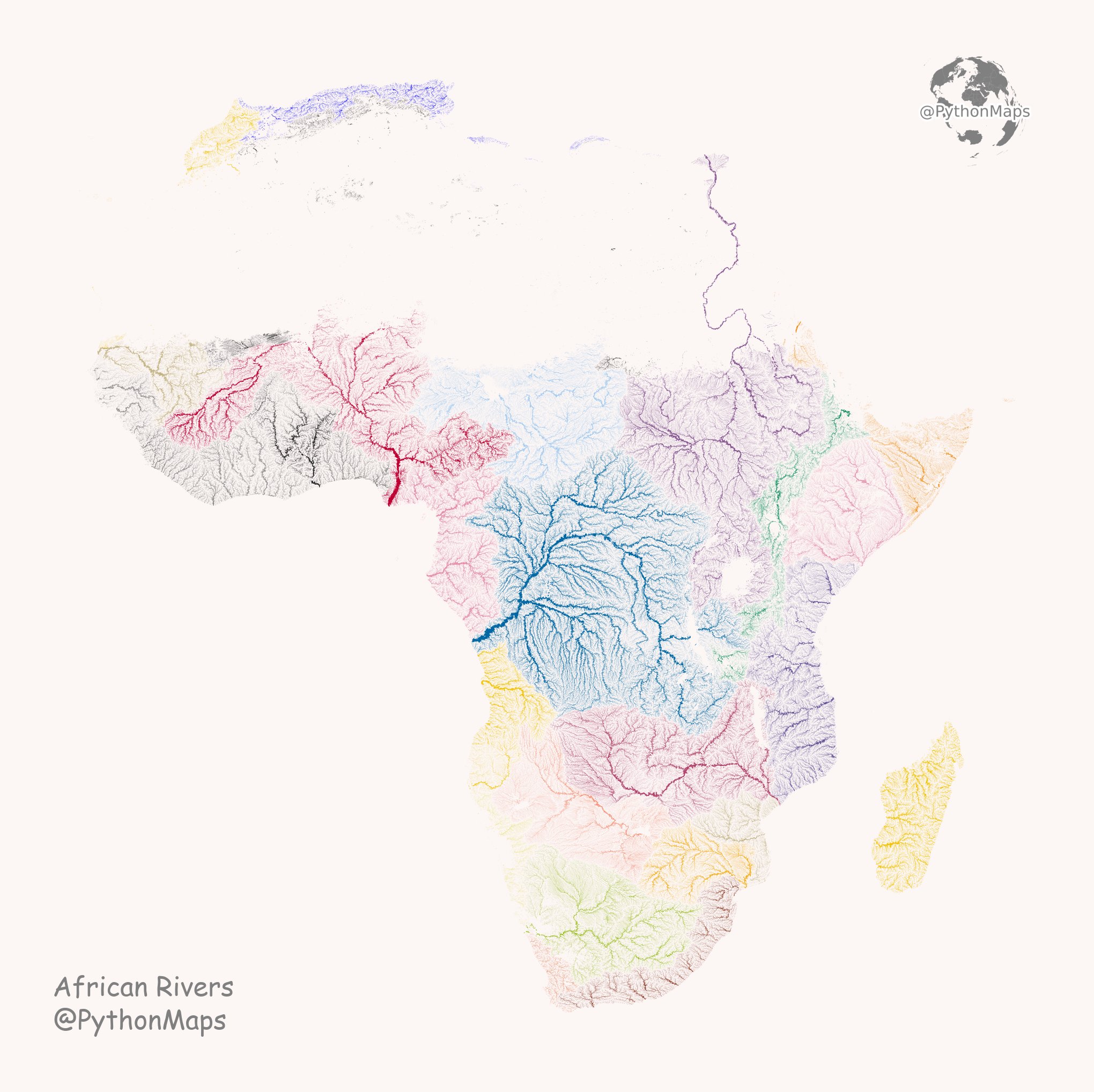 Africa Map With Rivers