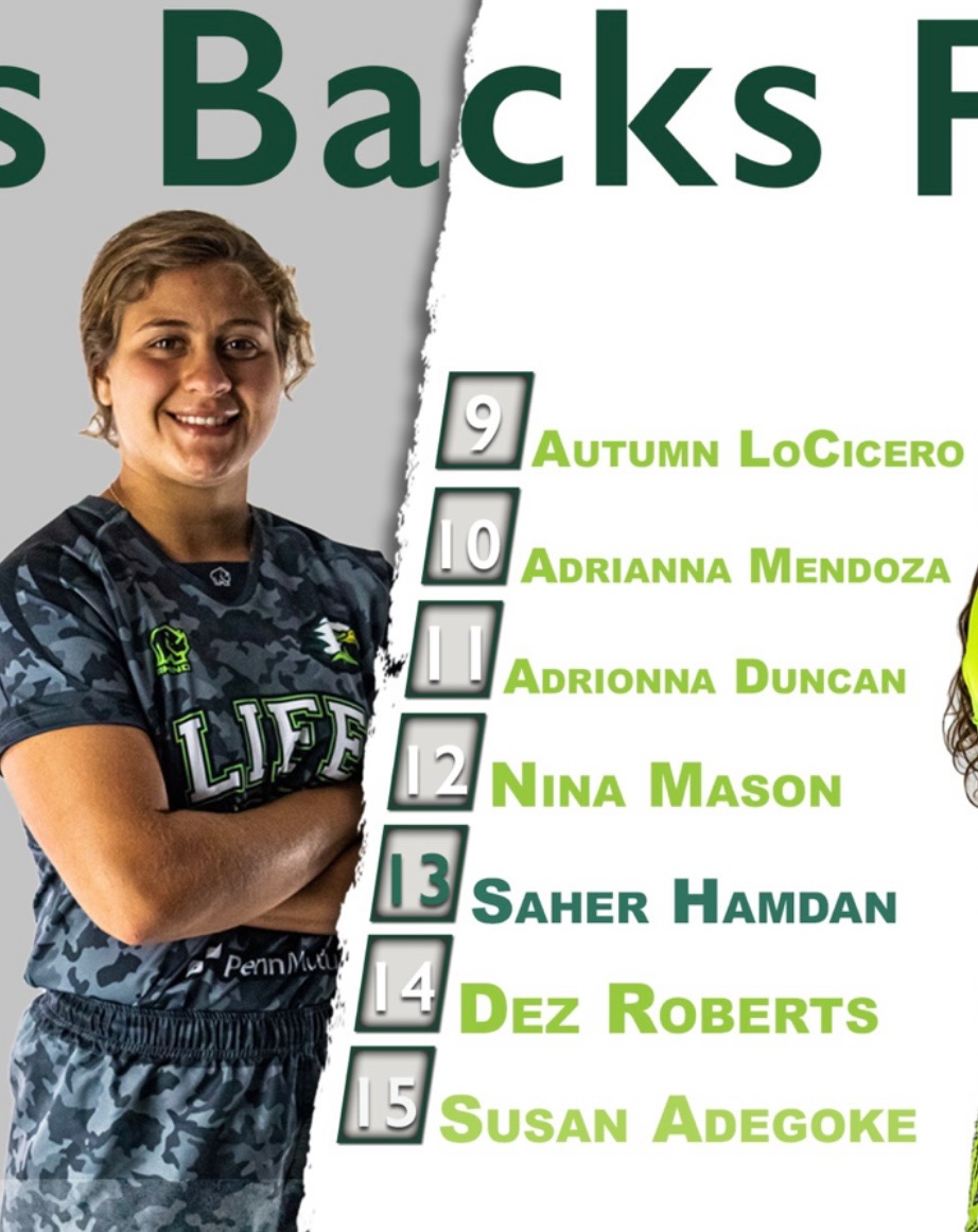 WLifeRugby's tweet photo. 📰🚨ROSTER ANNOUNCEMENT🚨📰 Here’s our lineup for our semifinal match v. Central Washington University Women's Rugby tomorrow, April 16th at 2pm. Come out and support us at Lupo Family Field or catch the live stream on @florugby #playoffs #roadtonationals #d1elite https://t.co/5S9xNOWkIu
