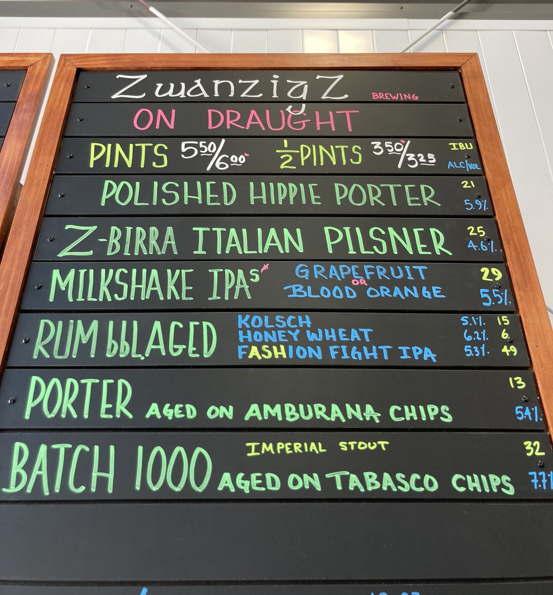 ZwanzigZ's tweet photo. Today’s tower of power draft beer list at our brewery location, 315 12th Street. Kick off your Easter weekend with a pint and grab some cans of our six core beers to fill your Easter basket, or your fridge. Open 4-8 today, and 12-6 tomorrow. Production brewery 21+ only #CraftBeer https://t.co/3emjfCA3Bn