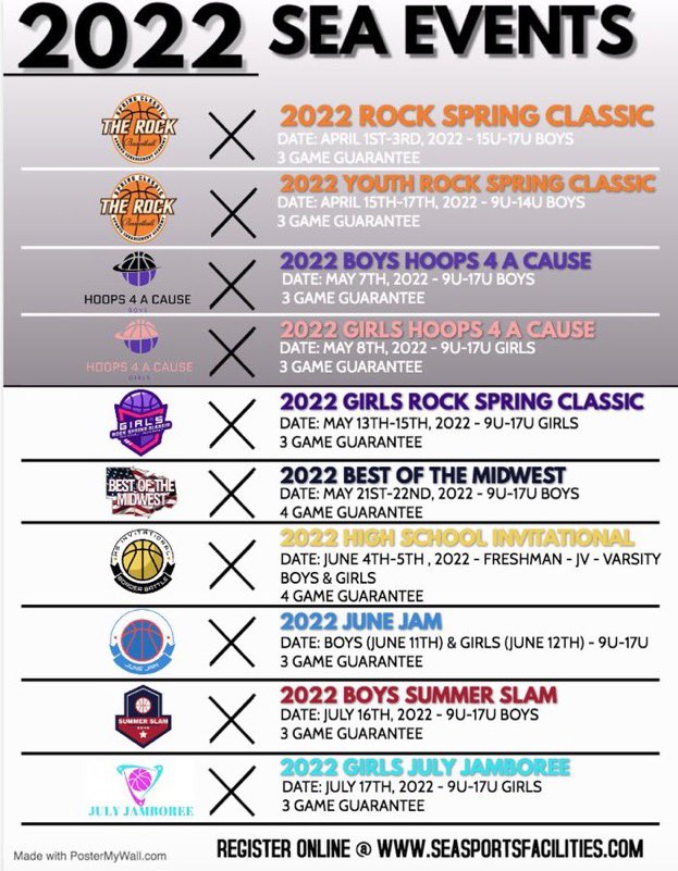 SEAFacilities's tweet photo. The 2022 #YouthROCK tips tonight at #SEA‼️

Check out the rest of our TOP TIER events below‼️⬇️

ALL events will be LIVE Streamed by @BallerTV‼️🎥

https://t.co/EOCd0D7cZ3

#SEA https://t.co/9hCaT53gwr