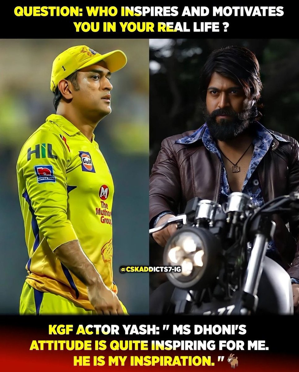 itzyash07's tweet photo. Actor KGF YASH :- 

" MS DHONI IS MY INSPIRATION." 😍❤

#MSDhoni  #YashBOSS #Yash #Dhoni  #thaladhoni  #Kgf https://t.co/MpSO5V5yJd