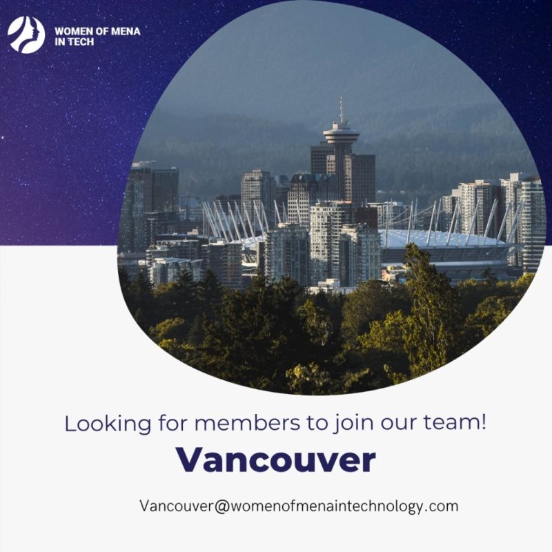 WOMENAinTech's tweet photo. WoMENAIT is growing!!
#Vancouver! It is your turn now! We are looking for new team members.
Please email us your resume and LinkedIn profile link to the city email:
vancouver@womenofmenaintechnology.com
#volunteer #womenofMENA #vancouver #Canada #techvolunteer https://t.co/3yZWmuU8cM