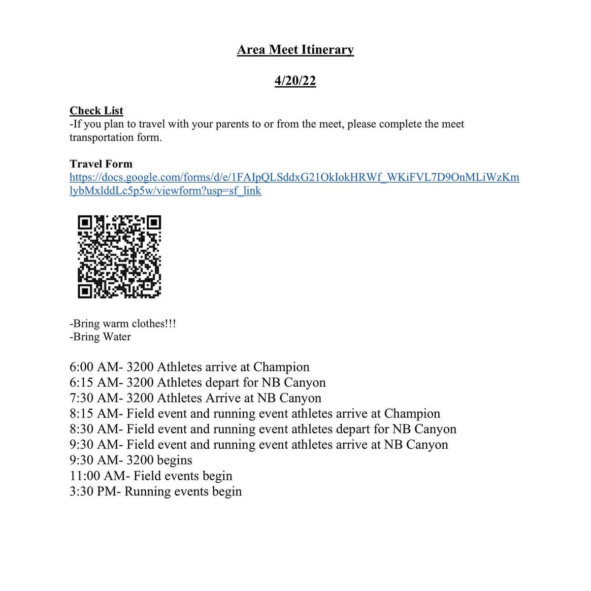 chschargertrack's tweet photo. Message from Coach Ellis & info on Varsity Area Track meet this Wednesday, 4/20 back at Canyon High School. #wactrack🏆 #tatetostate 📸cred: @jamisonfoto https://t.co/cj47GwjxSW