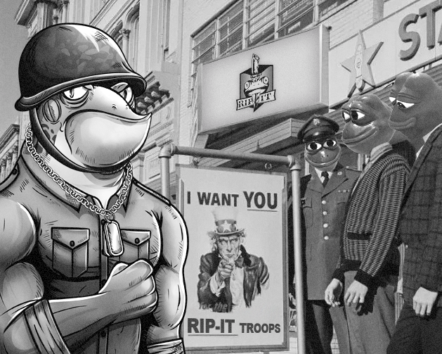 KillahFrogs's tweet photo. 🪖 JOIN THE RIP-IT TROOPS! 🪖

Join discord 👉🏻 https://t.co/XF9hmkEfdm, help with the mission, and win awesome rewards:

💰 Free SOL
🐸 Free NFT
🤍 WL 

Also, any interaction with this tweet is a chance to get WL.

Ripit!

#SolanaNFT #NFTGiveaways https://t.co/F03yxYrlz3