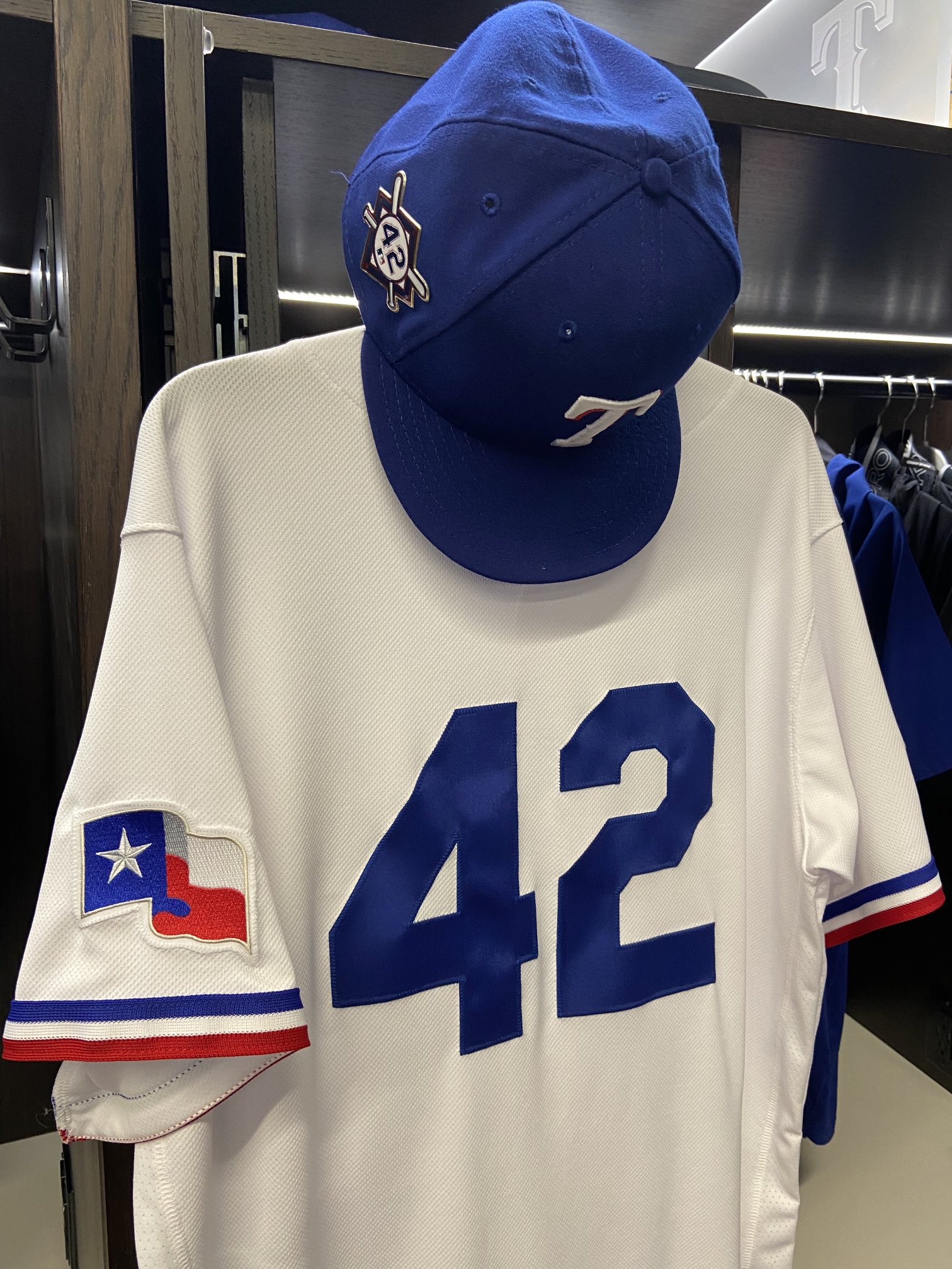 John Blake on X: The Rangers will all wear #42 tonight on the