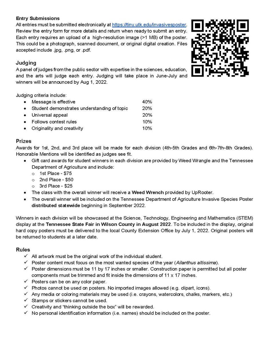 TNIPC's tweet photo. Please see and share the attached information for the inaugural invasive species poster competition! #invasivespecies #stemeducation https://t.co/KhIecAoC2k