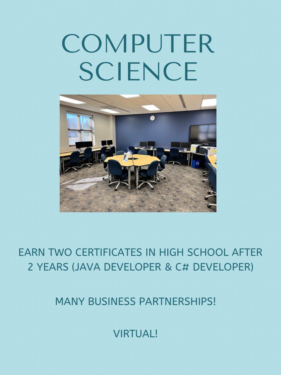 Do you enjoy working with computers or learning about how they function? If yes, the Computer Science Program is right for you! This program is virtual through the Carroll Campus. Check out more info at dmacc.edu/careeradvantage