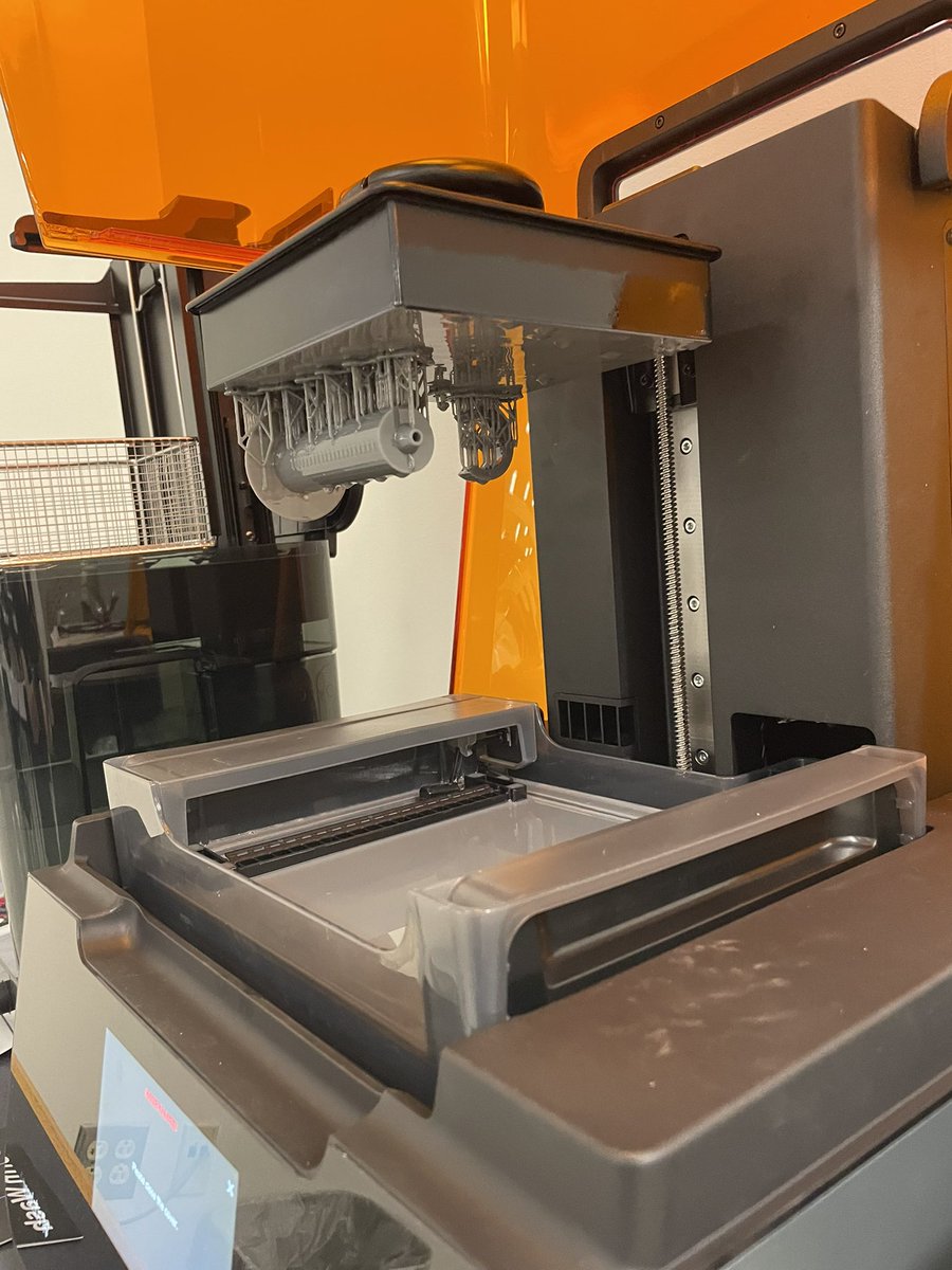 NashuaEngineerg's tweet photo. Prototyping on our Form 3.  The ? is: final design in clear resin or hard resin? @formlabs @NashuaTC https://t.co/YDkv80CCV1