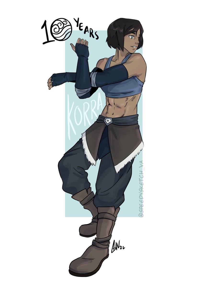 SpeedySketchVA's tweet photo. Yesterday was #10yearsofkorra 
I still remember when the show was first announced 💙😭 https://t.co/lsoSDEjXfe
