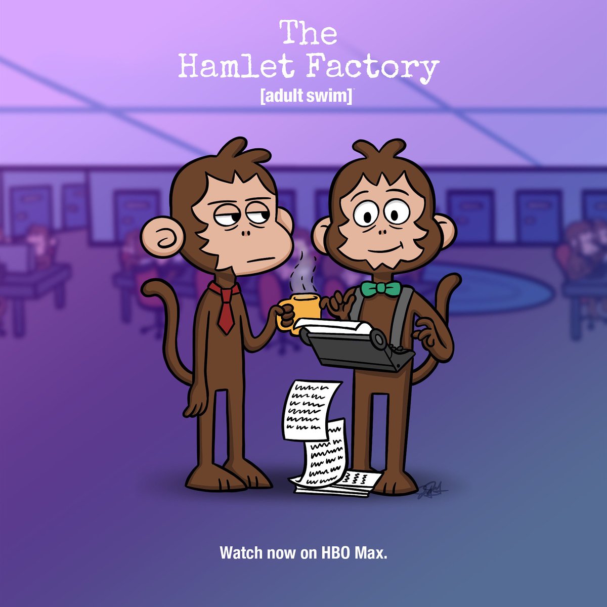 1 - open HBOMax
2 - search SMALLS
3 - hit play on episode 5, 6, 7 on their latest season 
4 - enjoy some monkey madness!  
#thehamletfactory #adultswimsmalls