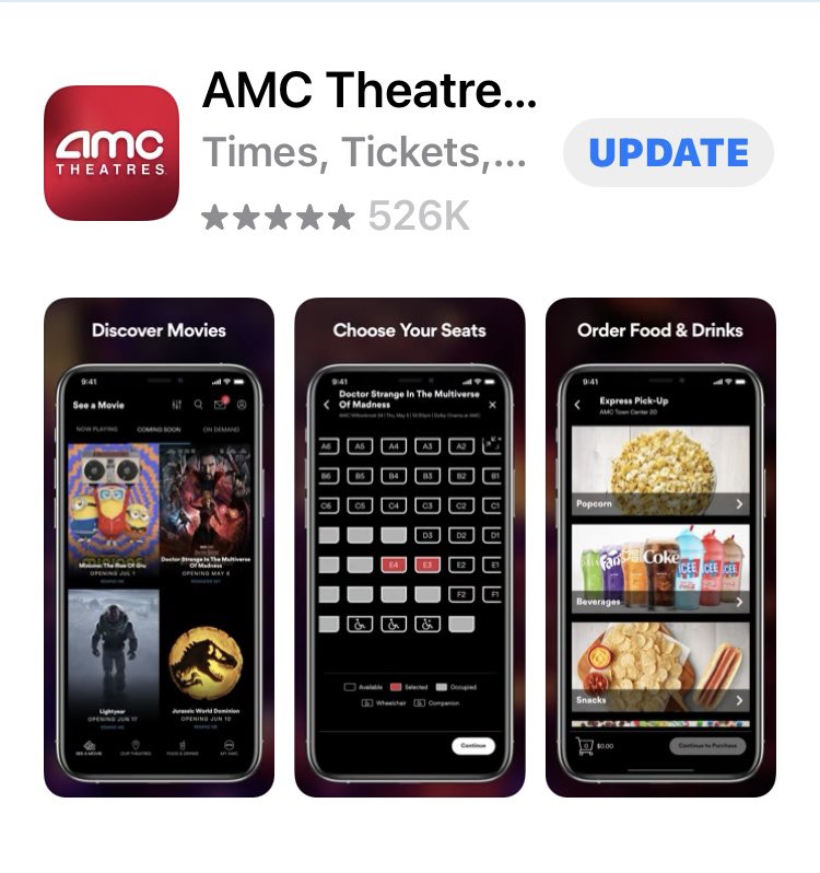 Exactly as promised, the AMC mobile app for AMC’s U.S. theatres now accepts online payments using Doge Coin, Shiba Inu, and other crypto currencies — thanks to Bitpay. Also Apple Pay, Google Pay and Paypal. To do so, you first will need to update to the latest version of our app.