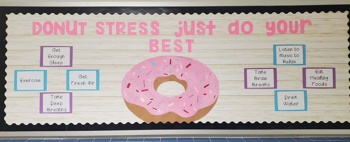 jagminski's tweet photo. We're ready for testing season. "DONUT stress just do your best!" https://t.co/EfytrhQ4aG